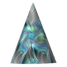 Abstract Blue Green Butterfly Fantasy Fractal Art