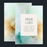 Abstract Blue Green Orange Modern Unique Wedding Save The Date<br><div class="desc">Abstract Alcohol Ink Painting Blue Green Orange Modern Unique Wedding Save The Date Invitation Template</div>