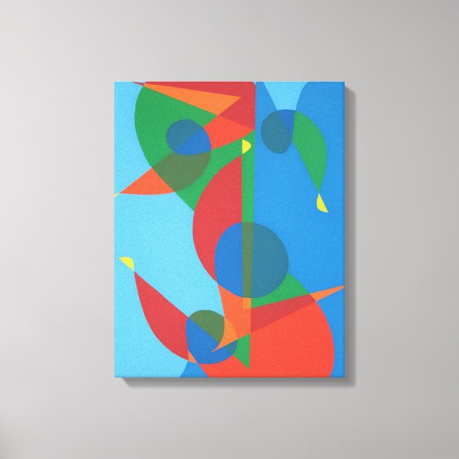 Abstract Blue Harmony Canvas Print Leinwanddruck (Vorderseite)