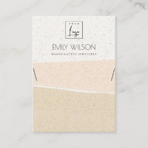 ABSTRACT BLUSH KERAMIKWELLEN HALSKETTEN-DISPLAY-LO VISITENKARTE