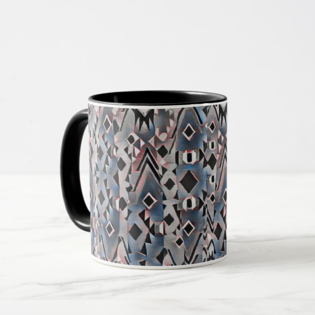 Abstract Boho Aztec Tasse (Vorderseite Links)