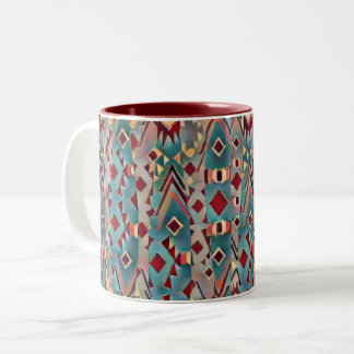 Abstract Boho Aztec Zweifarbige Tasse