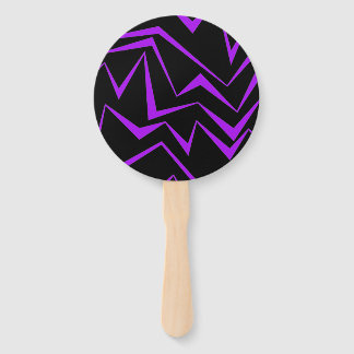 Abstract, bold, vibrant geometric zigzag pattern fächer