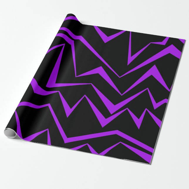 Abstract, bold, vibrant geometric zigzag pattern geschenkpapier (Ungerollt)