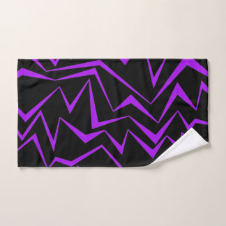 Abstract, bold, vibrant geometric zigzag pattern handtuch