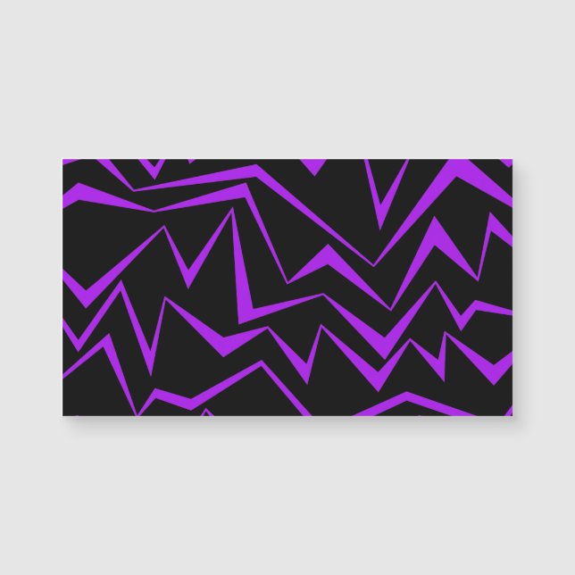 Abstract, bold, vibrant geometric zigzag pattern magnetkarte (Vorderseite)