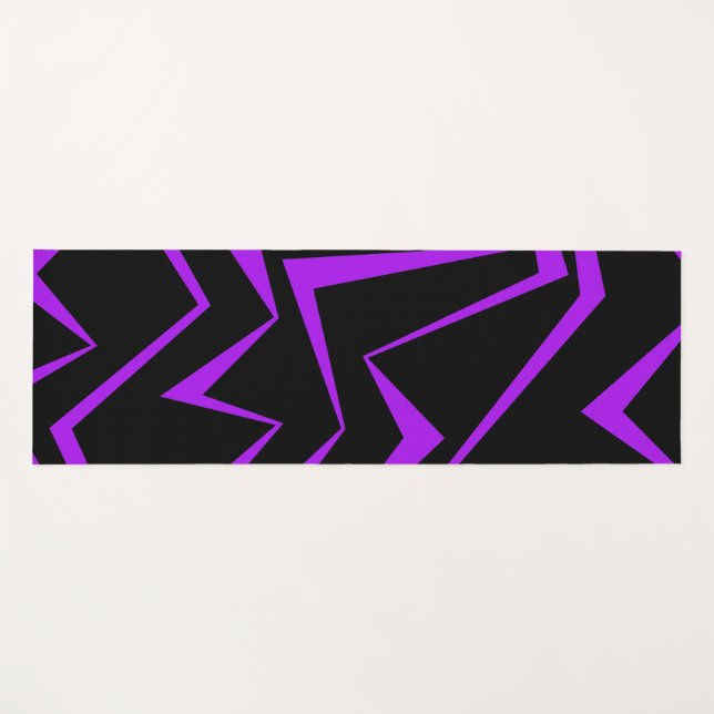 Abstract, bold, vibrant geometric zigzag pattern yogamatte (Vorderseite (Horizontal))