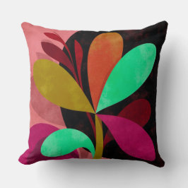 Abstract Botanical Throw Pillow Kissen