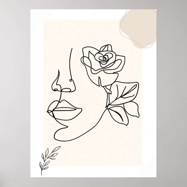 Abstract Botanical Wall Art Poster (Vorne)