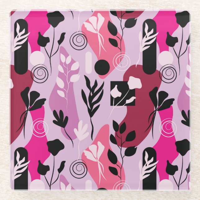 Abstract Botanics Glasuntersetzer (Vorderseite)
