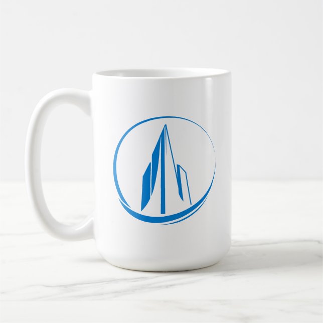 Abstract Building Peak Cityscape Circle Kaffeetasse (Links)