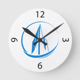 Abstract Building Peak Cityscape Circle Runde Wanduhr