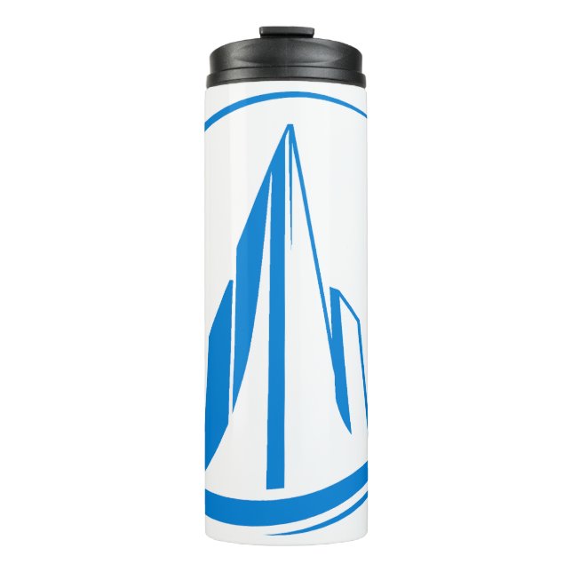 Abstract Building Peak Cityscape Circle Thermosbecher (Vorderseite)