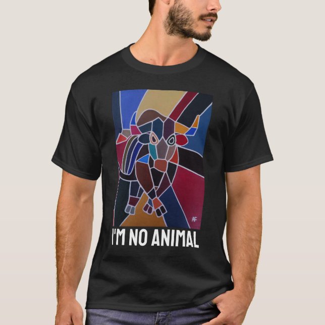 Abstract Bull Painting by Alfred Fox T-Shirt (Vorderseite)