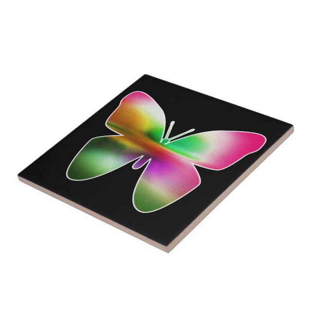 Abstract Butterfly Colorful Fliese (Seite)