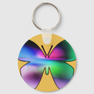 Abstract Butterfly Colorful Schlüsselanhänger