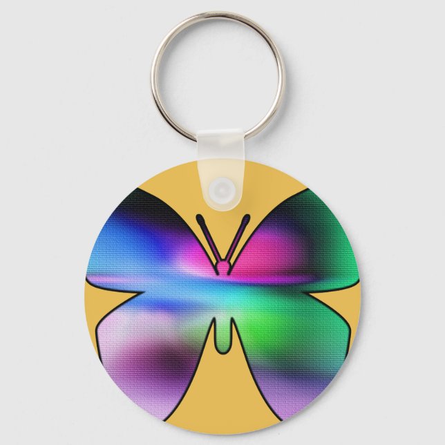 Abstract Butterfly Colorful Schlüsselanhänger (Vorderseite)