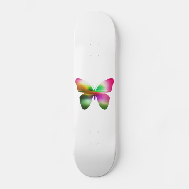 Abstract Butterfly Colorful Skateboard (Vorderseite)