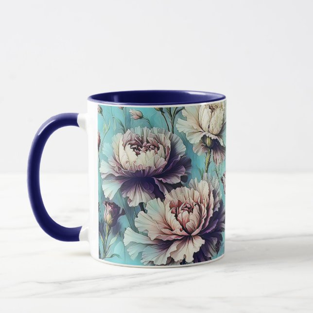 Abstract carnations pattern design 1 tasse (Links)