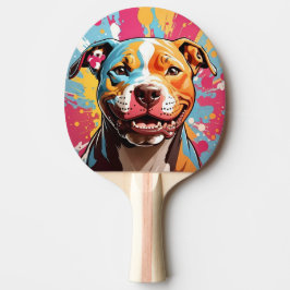 Abstract Cat With Yellow Eyes Tischtennis Schläger
