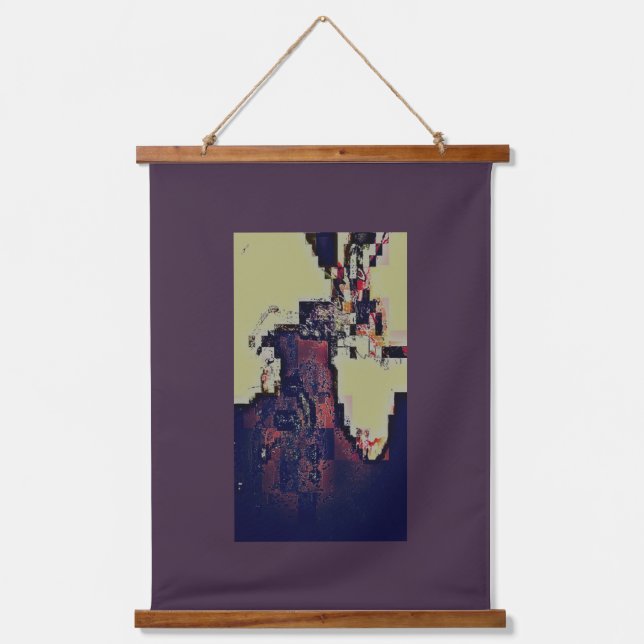 abstract cell  wandteppich mit holzrahmen (Vorderseite)