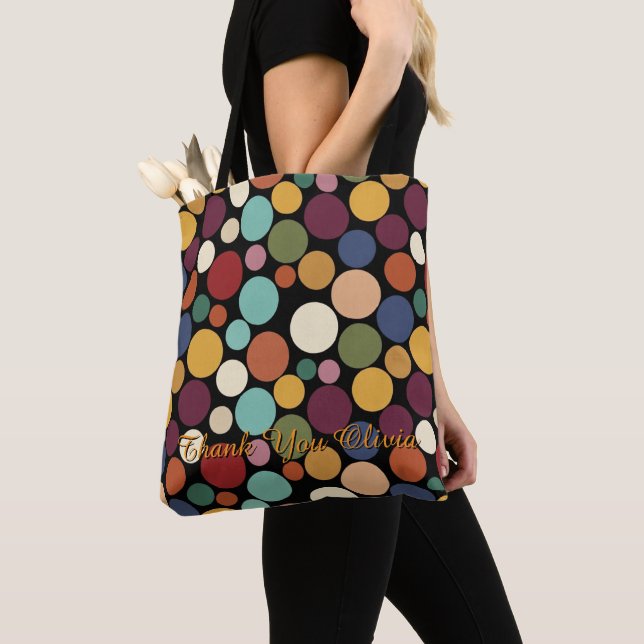 Abstract Circle Custom Message Gift Tote Bag (Von Nahem)