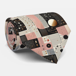 Abstract Circuit Board - Retro Mid Century Modern  Krawatte