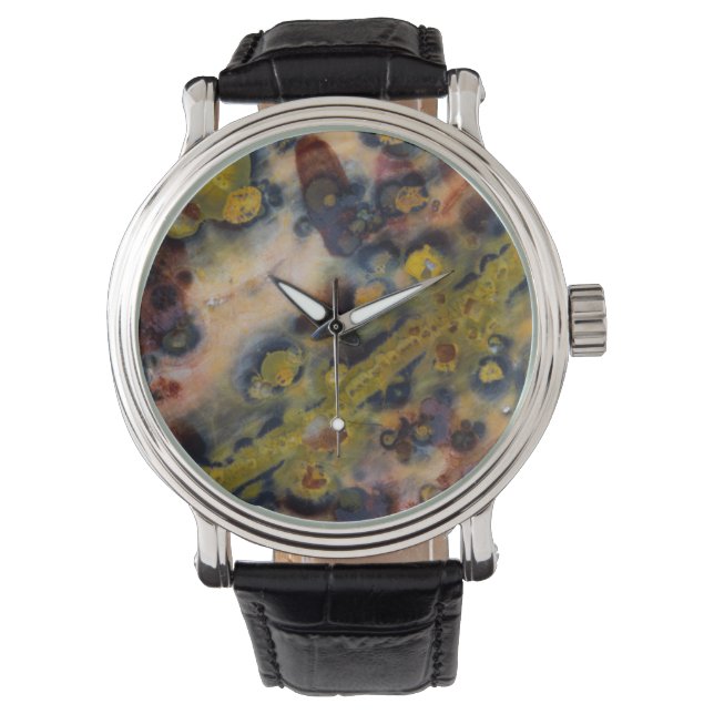 Abstract close up of Ocean Jasper Armbanduhr (Vorderseite)
