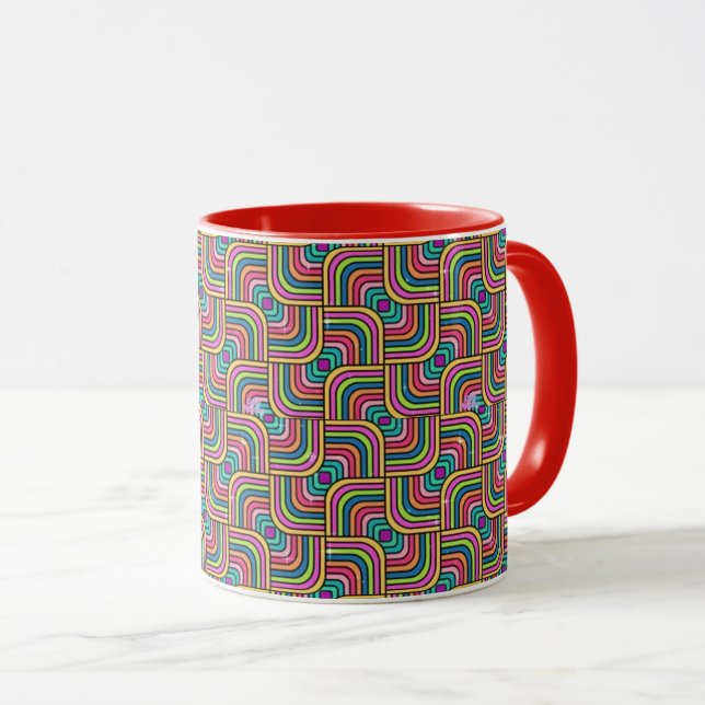 Abstract color coffee mug tasse (VorderseiteRechts)