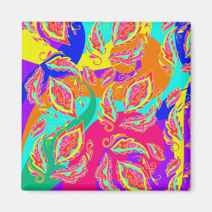 Abstract color pattern magnet