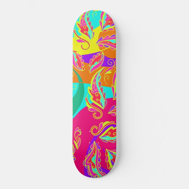 Abstract color pattern skateboard (Vorderseite)