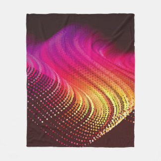 Abstract colorful digital landscape with flowing p fleecedecke