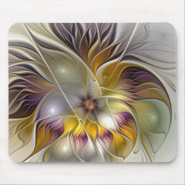 Abstract Colorful Fantasy Flower Modern Fractal Mousepad