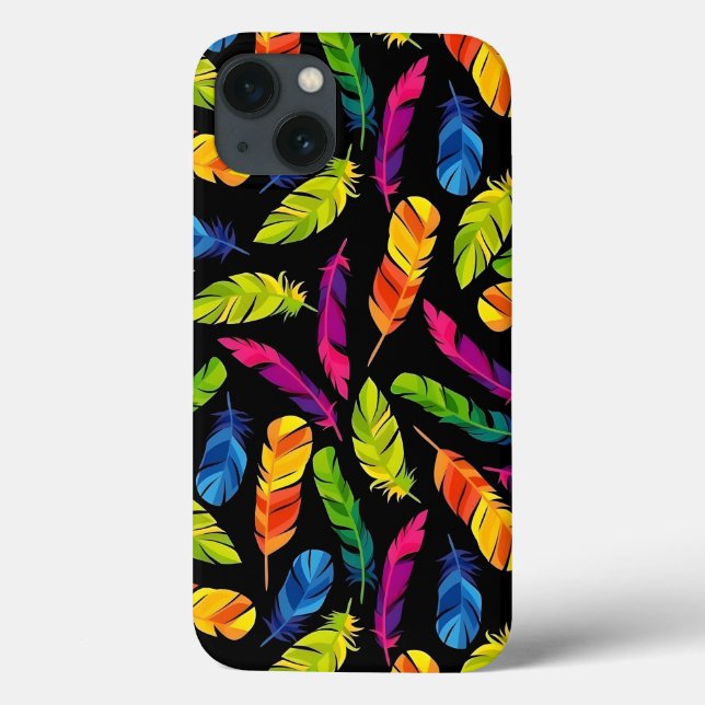 Abstract colorful feather explosion Case-Mate iPhone hülle (Rückseite)