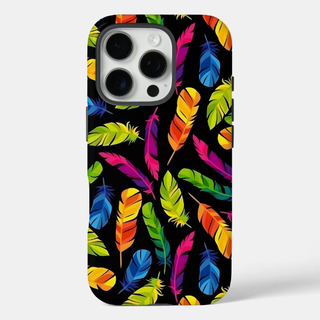 Abstract colorful feather explosion Case-Mate iPhone hülle (Rückseite)
