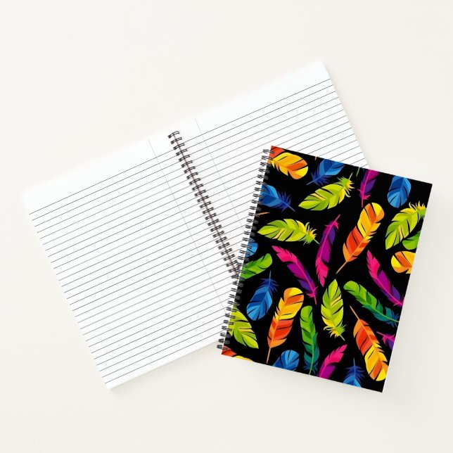 Abstract colorful feather explosion notizbuch (Innenseite)