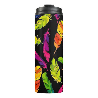 Abstract colorful feather explosion thermosbecher