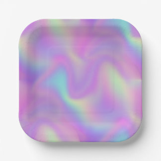 abstract colorful gradient kaleidoscope pastel pappteller