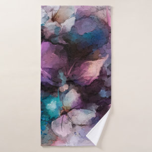 Abstract colorful oil, acrylic painting of spring badehandtuch