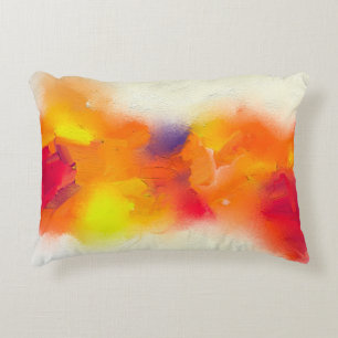 Abstract colorful oil painting on canvas texture.  dekokissen