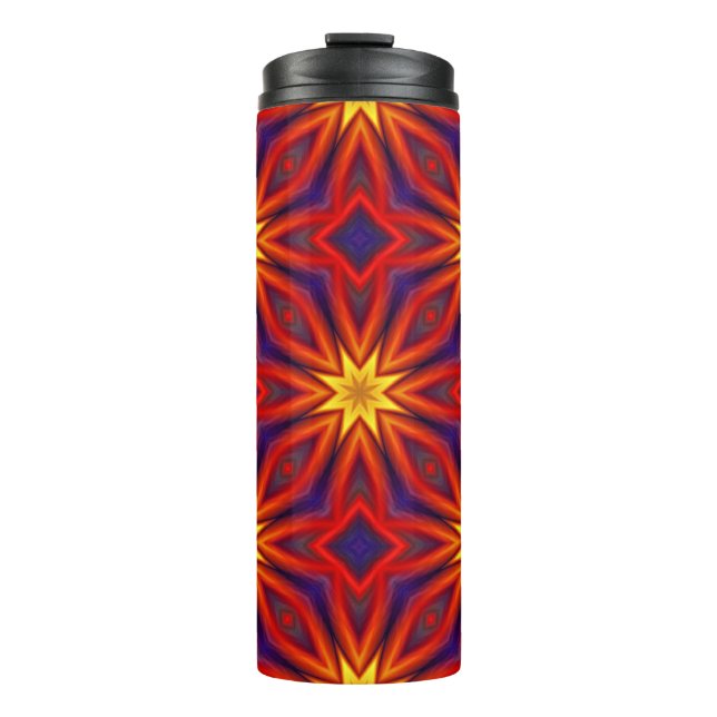 Abstract Colorful Pattern Thermosbecher (Vorderseite)