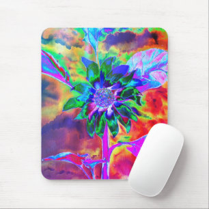 Abstract colorful psychedelic chakra sunflower Mousepad