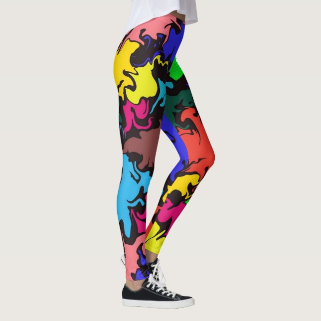 Abstract Colorful Twirl /  Leggings (Rechts)