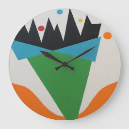 Abstract Confetti Cone Round Clock Große Wanduhr