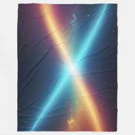Abstract Cosmic Light Energy Glowing Space Fleecedecke