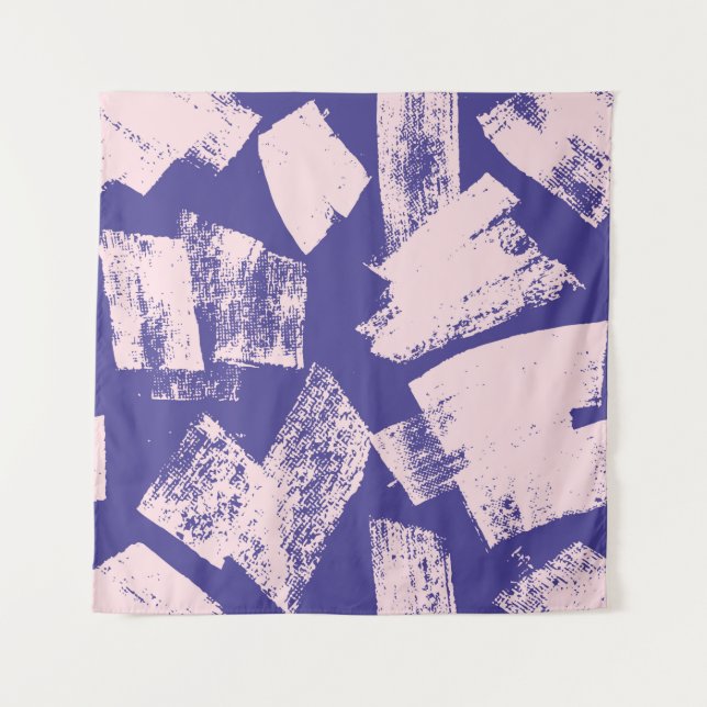 Abstract creative seamless pattern with brush stro wandteppich (Vorderseite)