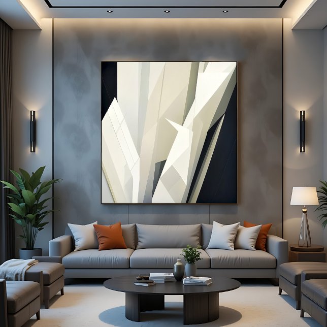 Abstract Crystalline Geometry Leinwanddruck (Von Creator hochgeladen)