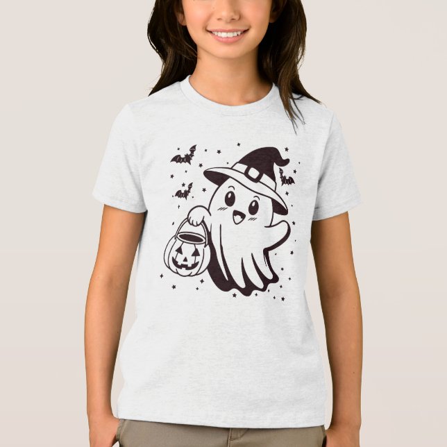 Abstract dark background with swirling spooky Tri-Blend shirt (Vorderseite)