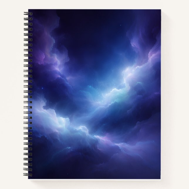 Abstract Deep Space Spiral Notebook Notizbuch (Vorderseite)