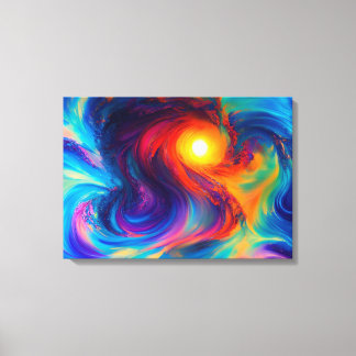 Abstract Design multi colour canvas print Leinwanddruck